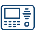 Access control icon in blue
