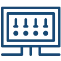 Electrical installation icon in blue